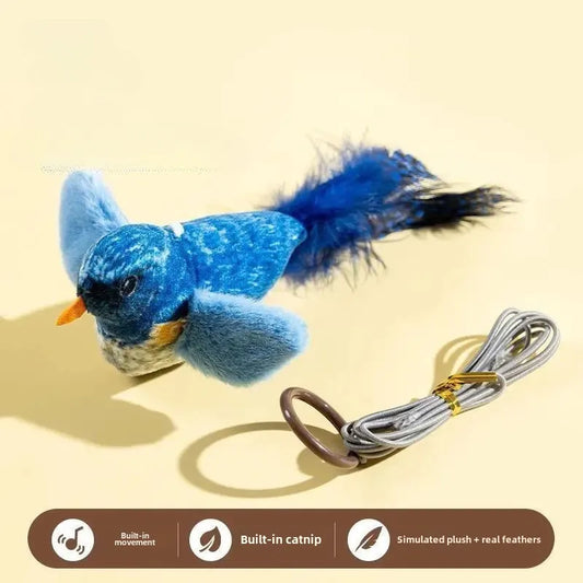 Pupperooz™ Hanging Bird Toy – Interactive Wall-Mounted Cat Teaser